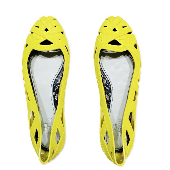 Melissa Shoes - Melissa + Jason Wu yellow cut out flats